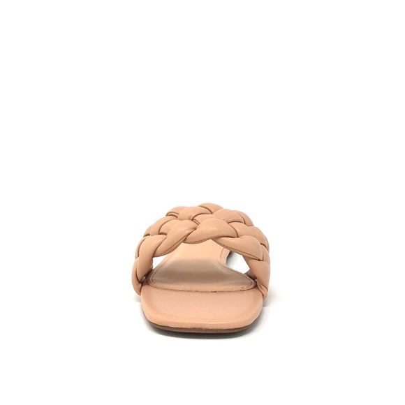 ❤️2X HP! Nude Beige Vegan Leather Braided Sandals - Picture 9 of 12